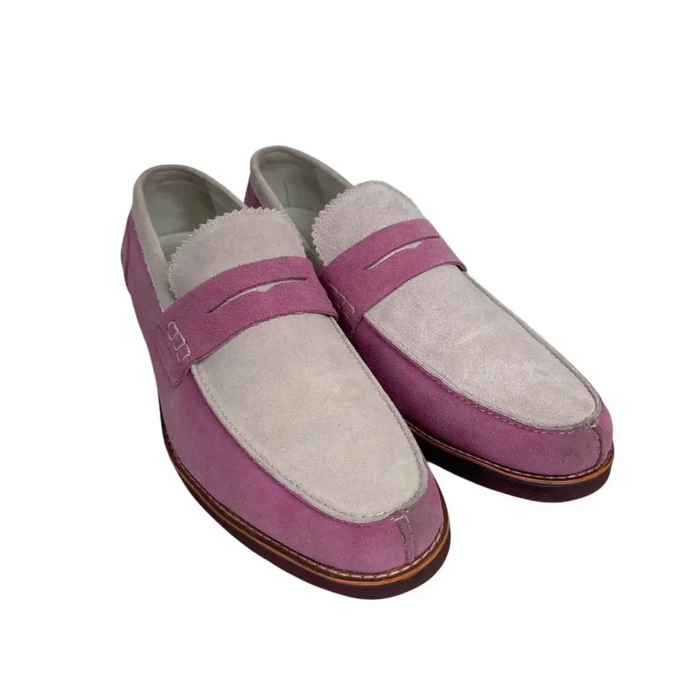 Marc Nolan Abe Suede Penny Loafers dusty rose 14
